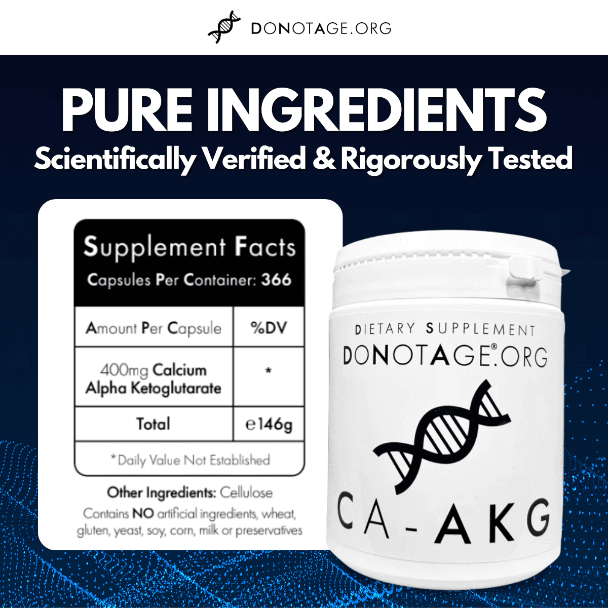 Ca-AKG reference label: 366 capsules
