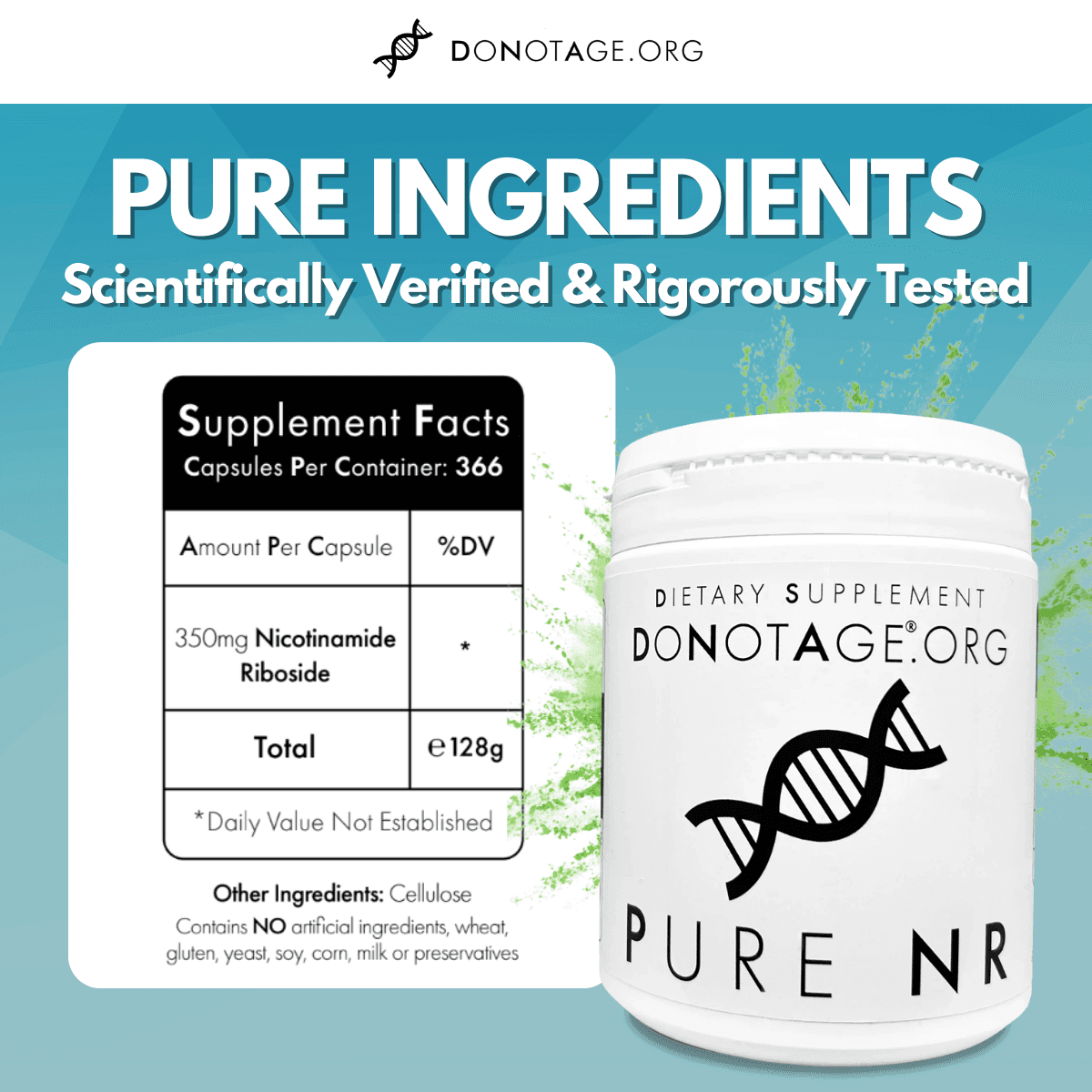 Pure NR reference label: 366 capsules