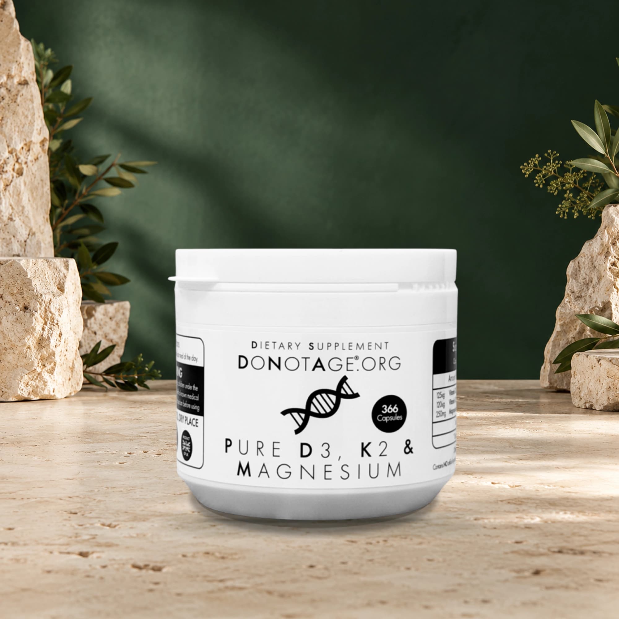 Pure Vitamin D3, K2 & Magnesium Supplement