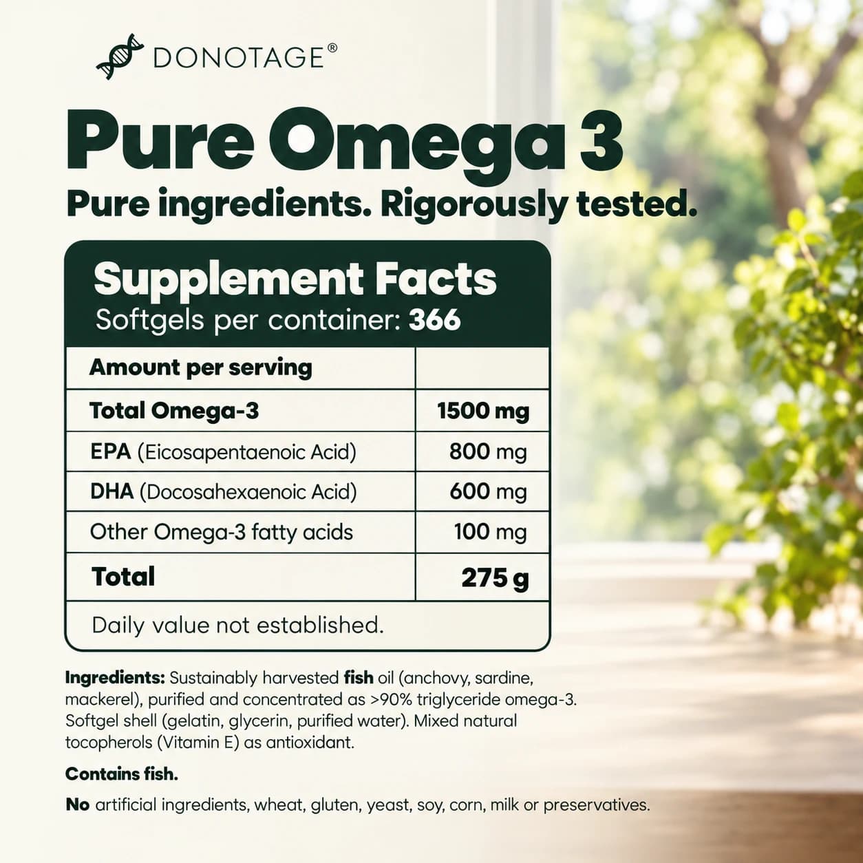 Pure Omega 3 Supplement, View 4